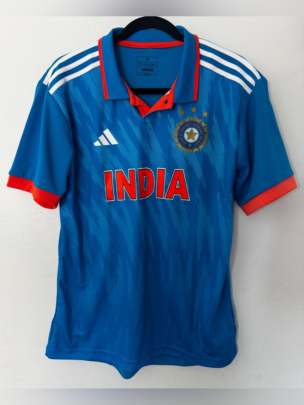 Adidas India Cricket Shirt Jersey Mens Medium